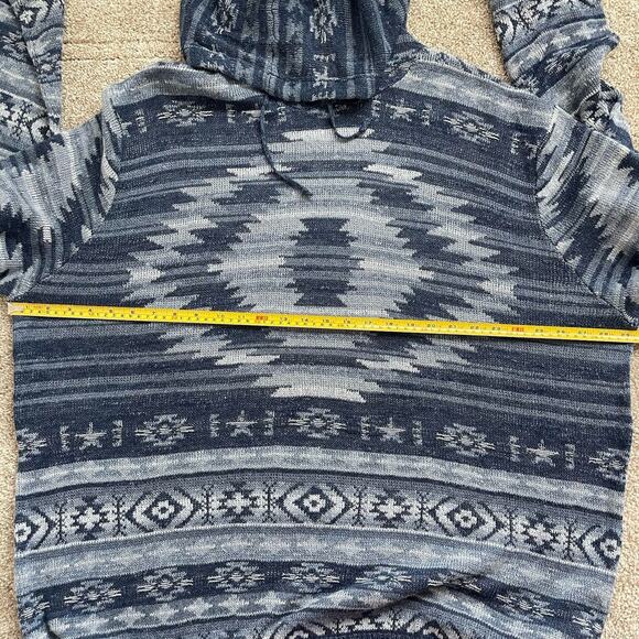Polo Ralph Lauren 2XL Aztec Southwestern Knit Hoodie Sweater Blue Mens Size XXL - Picture 8 of 10